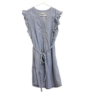 2/$15 Old Navy - Light Blue & White Striped Floral Mini Dress